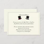 Bovenste petten en Stropdassen Gay Weddenschap Inv Kaart (Voorkant / Achterkant)