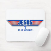 Bovenste Pistool Logo Jezus Christus Wingman Movie Muismat (Met muis)