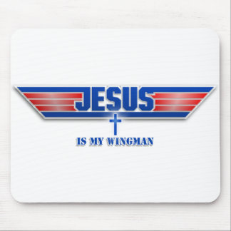 Bovenste Pistool Logo Jezus Christus Wingman Movie Muismat