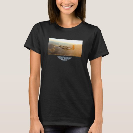 Bovenste Pistool Maverick Plane Sunset T-shirt (Voorkant)