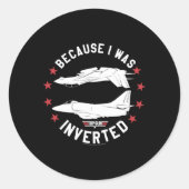 Bovenste Pistool omgekeerd Ronde Sticker (Voorkant)