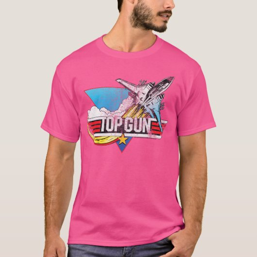 Bovenste Pistool vliegende jet T-shirt (Voorkant)
