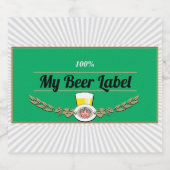 Bovenste plank groen bierlabel bier etiket (Enkel label)