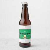 Bovenste plank groen bierlabel bier etiket (Voorkant)