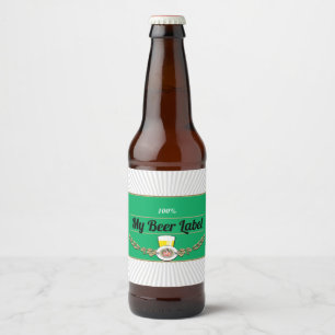 Bovenste plank groen bierlabel bier etiket