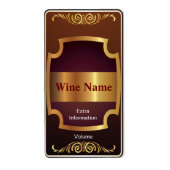 Bovenste plank Rode Wijn Label (Voorkant)