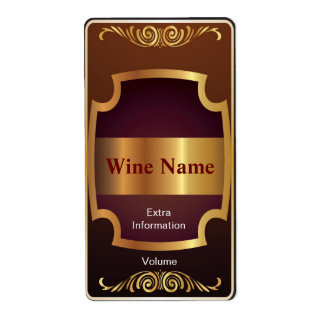 Bovenste plank Rode Wijn Label