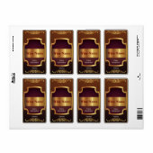 Bovenste plank Rode Wijn Label (Full Sheet)