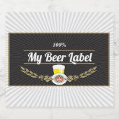 Bovenste plank zwart bier label bier etiket (Enkel label)