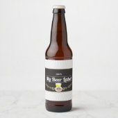 Bovenste plank zwart bier label bier etiket (Voorkant)