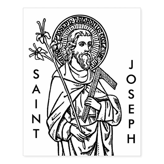 Bovenste romp van St. Joseph (Detail; DT 01) Rubberstempel (Afrduk)