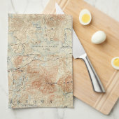 Bovenste Saranac Lake Detail van Old Topographic M Theedoek (Quarter Fold)