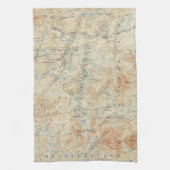 Bovenste Saranac Lake Detail van Old Topographic M Theedoek (Verticaal)