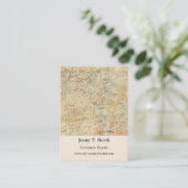 Bovenste Saranac Lake Detail van Old Topographic M Visitekaartje (Staand voorkant)