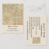 Bovenste Saranac Lake Detail van Old Topographic M Visitekaartje (Voorkant / Achterkant)