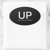 Bovenste schiereiland van Michigan UP ovale Bumper Ovale Sticker (Tas)