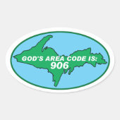 BOVENSTE SCHIEREILAND VAN MICHIGAN YOOPER STICKERS (Voorkant)