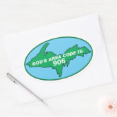 BOVENSTE SCHIEREILAND VAN MICHIGAN YOOPER STICKERS (Envelop)