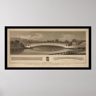 Bovenste Schuylkill Covered Bridge Philadelphia PA Poster