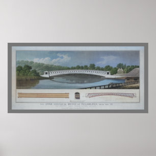 Bovenste Schuylkill Covered Bridge Philadelphia PA Poster