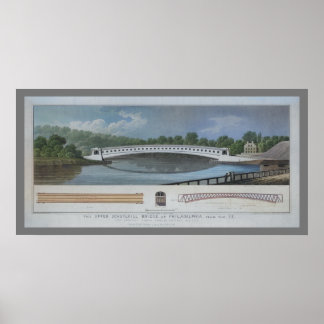 Bovenste Schuylkill Covered Bridge Philadelphia PA Poster