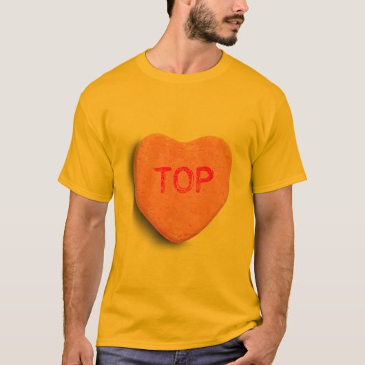 Bovenste Snoep hart T-shirt (Voorkant)