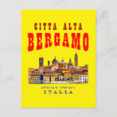 Bovenste stad (Citta Alta) in Bergamo. Italië. Briefkaart (Voorkant)