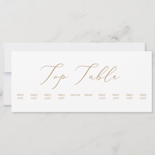 Bovenste tabel met de 'Delicate Gold Hanging Seati (Achterkant)