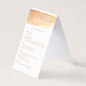 Bovenste tabel van het huwelijksontvangstmenu kaart (Voorkant)