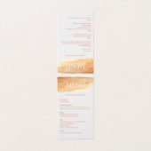 Bovenste tabel van het huwelijksontvangstmenu kaart (Buitenkant ongevouwen)