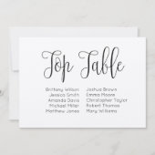 Bovenste tafel. Rustige landbruiloft Kaart (Voorkant)