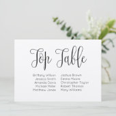 Bovenste tafel. Rustige landbruiloft Kaart (Staand voorkant)