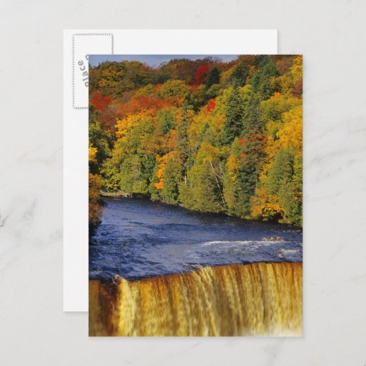 Bovenste Tahquamenon Herfsten in UP Michigan in Briefkaart (Voorkant / Achterkant)