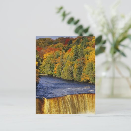 Bovenste Tahquamenon Herfsten in UP Michigan in Briefkaart (Staand voorkant)
