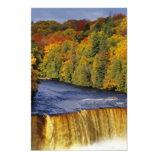 Bovenste Tahquamenon Herfsten in UP Michigan in Foto Afdruk (Voorkant)