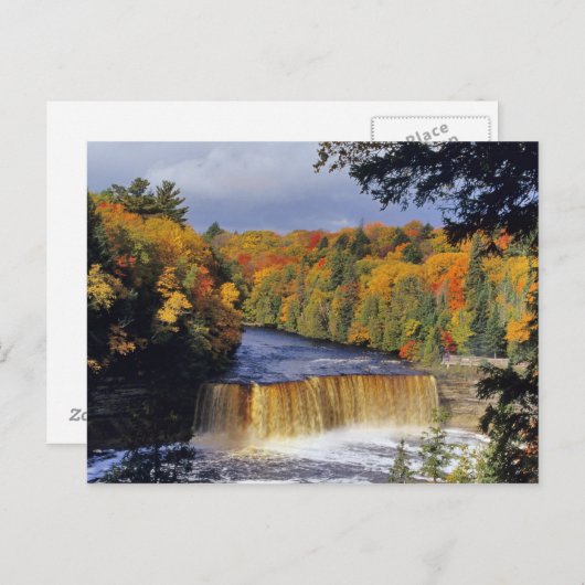 Bovenste Tahquamenon-Herfsten in UP Michigan in he Briefkaart (Voorkant / Achterkant)