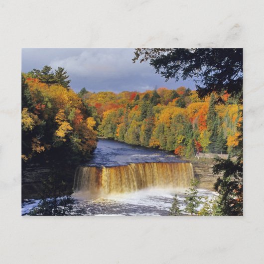 Bovenste Tahquamenon-Herfsten in UP Michigan in he Briefkaart (Voorkant)