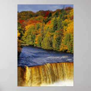 Bovenste Tahquamenon-watervallen in het noorden va Poster