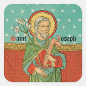 Bovenste Torso of St. Joseph (Detail; VVP 09) Vierkante Sticker (Voorkant)