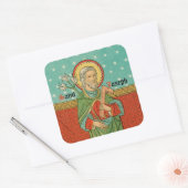 Bovenste Torso of St. Joseph (Detail; VVP 09) Vierkante Sticker (Envelop)