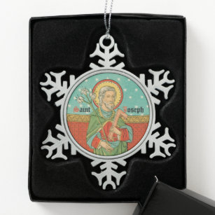 Bovenste Torso van St. Joseph (Detail; VVP 09) ker Tin Sneeuwvlok Ornament