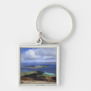 Bovenste uitzicht: braad geluid, graemsay & orkney sleutelhanger