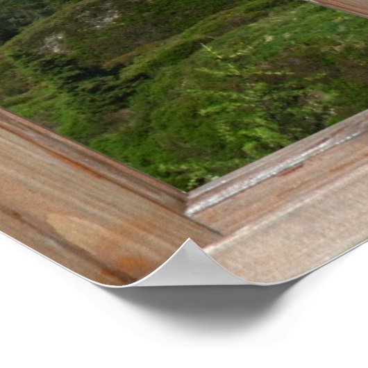 Bovenste Uitzicht van de berg van een Venster Poster (Hoek)