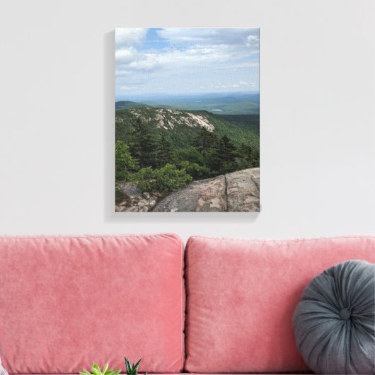 Bovenste uitzicht van de bergen canvas afdruk (Insitu (Woonkamer))