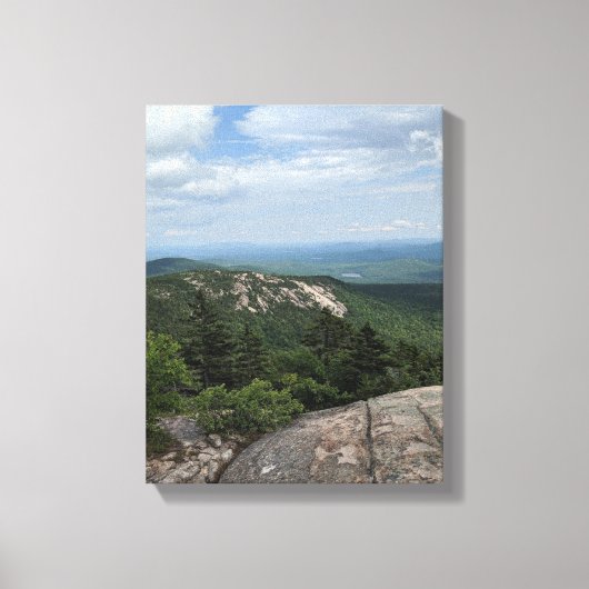 Bovenste uitzicht van de bergen canvas afdruk (Voorkant)