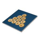 Bovenste uitzicht van de jachtcartridges tegeltje (Zijkant)