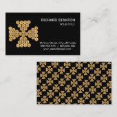 Bovenste uitzicht van de jachtcartridges visitekaartje (Voorkant / Achterkant)