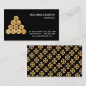 Bovenste uitzicht van de jachtcartridges visitekaartje (Voorkant / Achterkant)