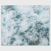 Bovenste uitzicht van de oceaangolven cadeaupapier (Vlak)
