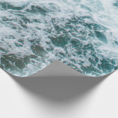 Bovenste uitzicht van de oceaangolven cadeaupapier (Hoek)
